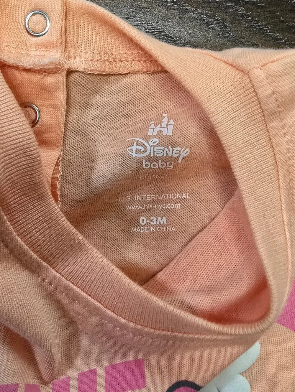 NWT Disney Minnie Mouse Baby Girl Orange Outfit Set 0-3 M